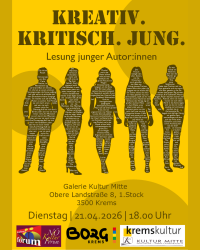 Ankündigung: Kritisch. Kreativ. Jung.